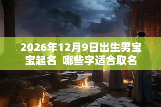 2026年12月9日出生男宝宝起名  哪些字适合取名