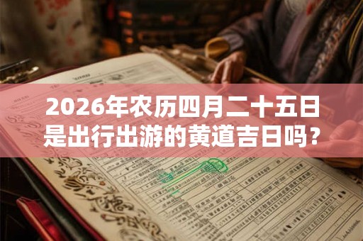 2026年农历四月二十五日是出行出游的黄道吉日吗？
