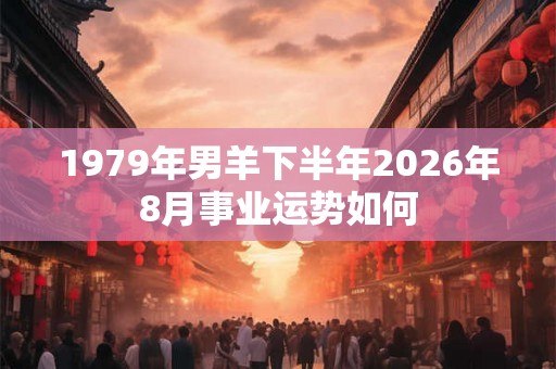 1979年男羊下半年2026年8月事业运势如何 1979年男羊下半年2026年8月事业运势如何