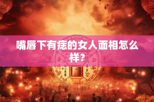 嘴唇下有痣的女人面相怎么样？