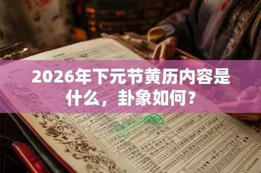 2026年下元节黄历内容是什么，卦象如何？