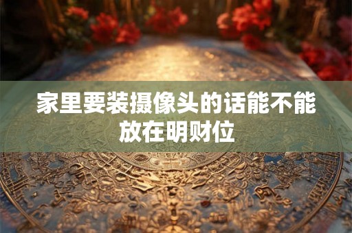 家里要装摄像头的话能不能放在明财位