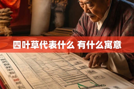 四叶草代表什么 有什么寓意