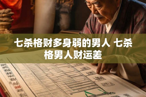 七杀格财多身弱的男人 七杀格男人财运差