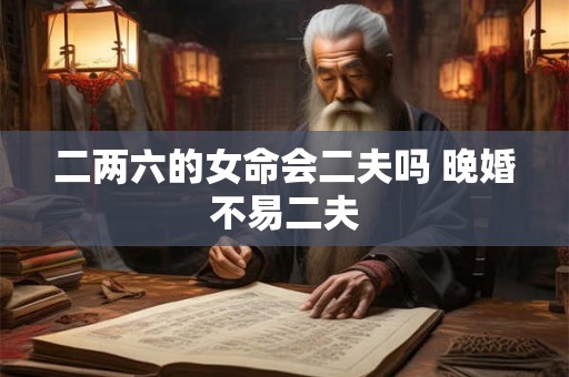 二两六的女命会二夫吗 晚婚不易二夫