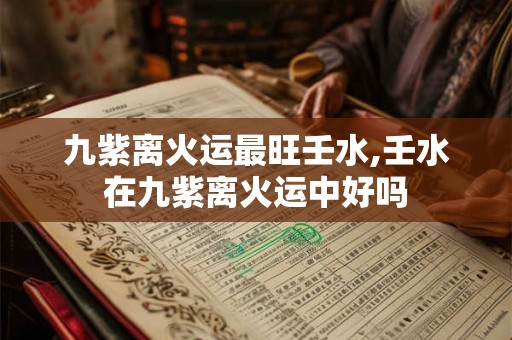 九紫离火运最旺壬水,壬水在九紫离火运中好吗