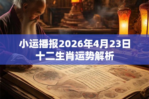 小运播报2026年4月23日十二生肖运势解析