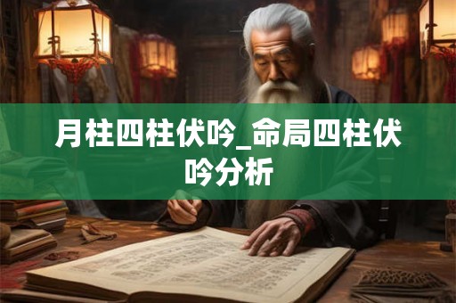 月柱四柱伏吟_命局四柱伏吟分析