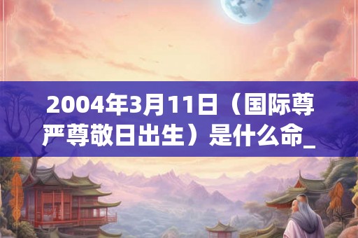 2004年3月11日（国际尊严尊敬日出生）是什么命_命运如何