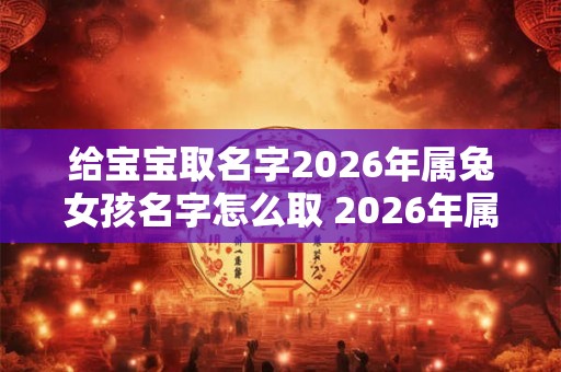 给宝宝取名字2026年属兔女孩名字怎么取 2026年属兔的女宝宝取名字怎么选