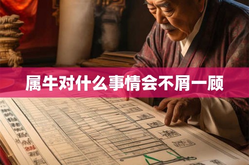 属牛对什么事情会不屑一顾 属牛对什么事情会不屑一顾