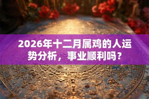 2026年十二月属鸡的人运势分析，事业顺利吗？