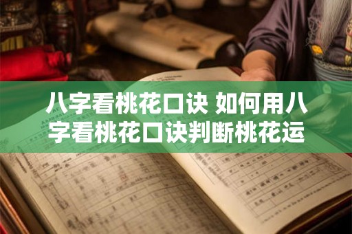 八字看桃花口诀 如何用八字看桃花口诀判断桃花运