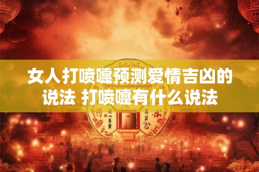 女人打喷嚏预测爱情吉凶的说法 打喷嚏有什么说法
