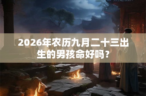 2026年农历九月二十三出生的男孩命好吗？