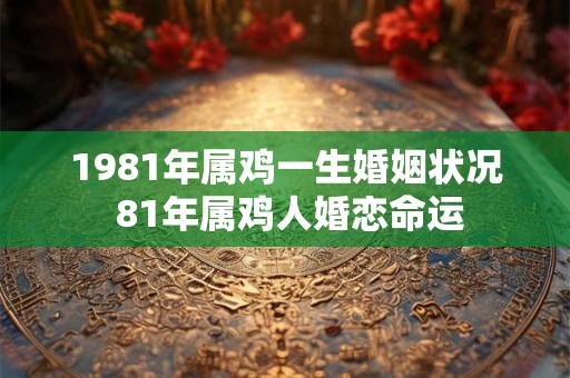 1981年属鸡一生婚姻状况 81年属鸡人婚恋命运