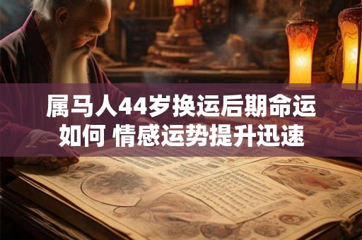 属马人44岁换运后期命运如何 情感运势提升迅速