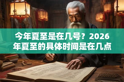 今年夏至是在几号？2026年夏至的具体时间是在几点几分几秒？