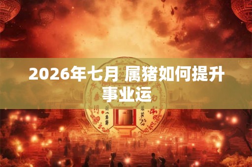 2026年七月 属猪如何提升事业运 2026年七月 属猪如何提升事业运