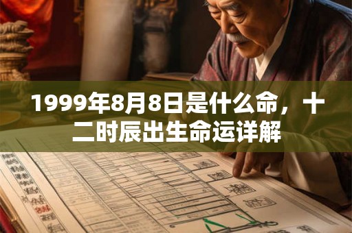 1999年8月8日是什么命，十二时辰出生命运详解
