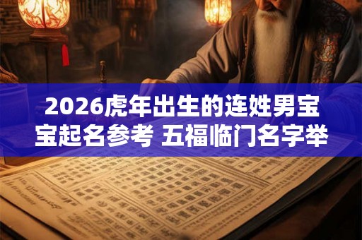 2026虎年出生的连姓男宝宝起名参考 五福临门名字举例