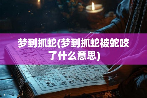 梦到抓蛇(梦到抓蛇被蛇咬了什么意思) 梦到抓蛇(梦到抓蛇被蛇咬了什么意思)