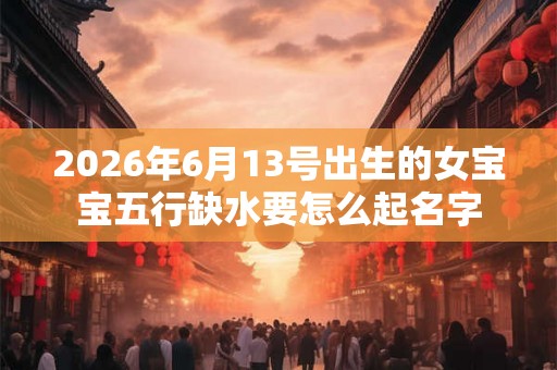 2026年6月13号出生的女宝宝五行缺水要怎么起名字