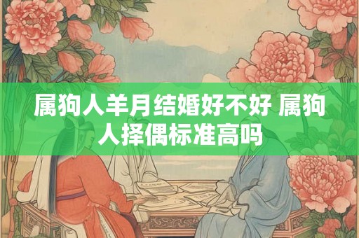 属狗人羊月结婚好不好 属狗人择偶标准高吗
