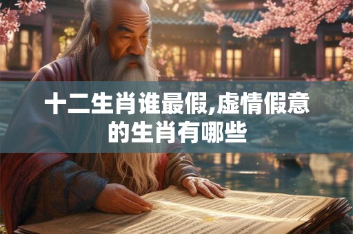 十二生肖谁最假,虚情假意的生肖有哪些 十二生肖谁最假,虚情假意的生肖有哪些