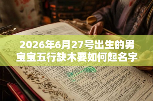 2026年6月27号出生的男宝宝五行缺木要如何起名字