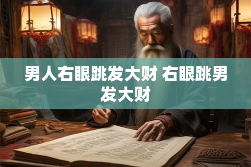 男人右眼跳发大财 右眼跳男发大财