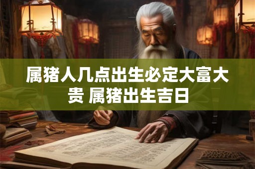 属猪人几点出生必定大富大贵 属猪出生吉日