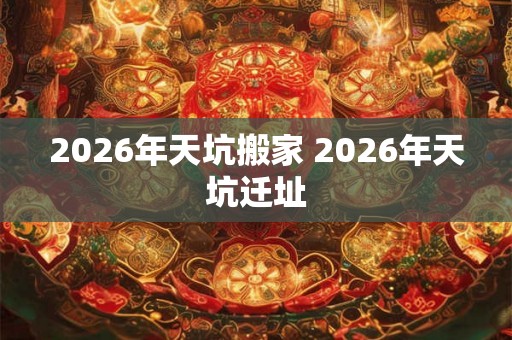 2026年天坑搬家 2026年天坑迁址