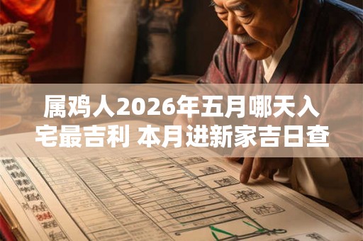 属鸡人2026年五月哪天入宅最吉利 本月进新家吉日查询
