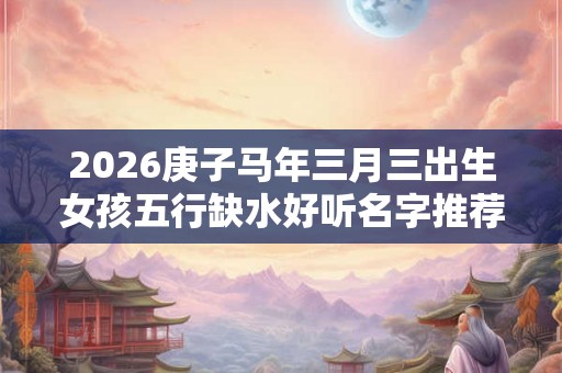 2026庚子马年三月三出生女孩五行缺水好听名字推荐