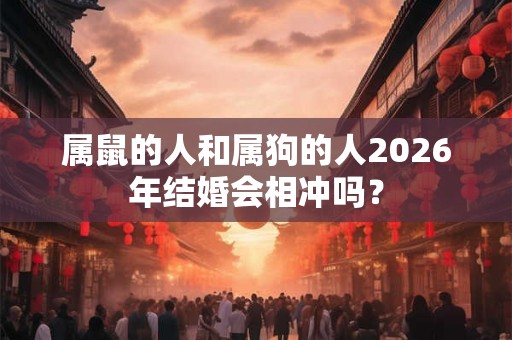属鼠的人和属狗的人2026年结婚会相冲吗？