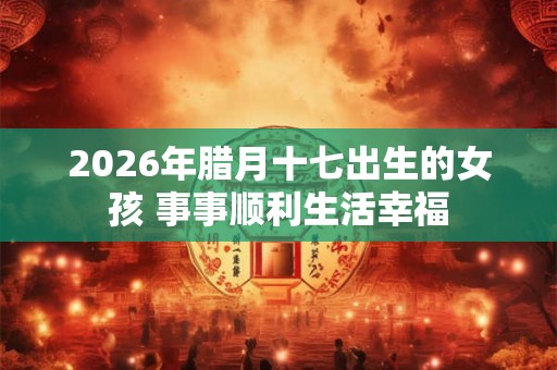 2026年腊月十七出生的女孩 事事顺利生活幸福 2026年腊月十七出生的女孩 事事顺利生活幸福