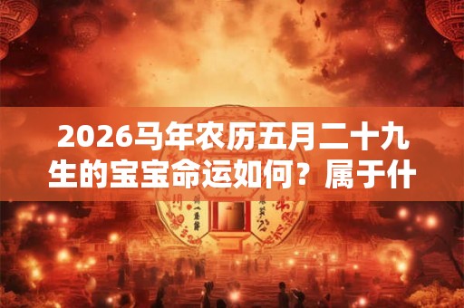 2026马年农历五月二十九生的宝宝命运如何？属于什么星座？