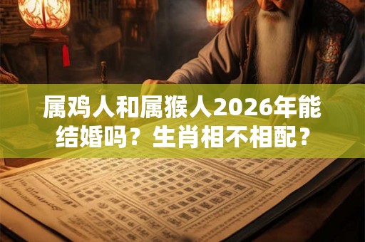 属鸡人和属猴人2026年能结婚吗?生肖相不相配? 属鸡人和属猴人2026年能结婚吗?生肖相不相配?