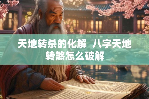 天地转杀的化解  八字天地转煞怎么破解