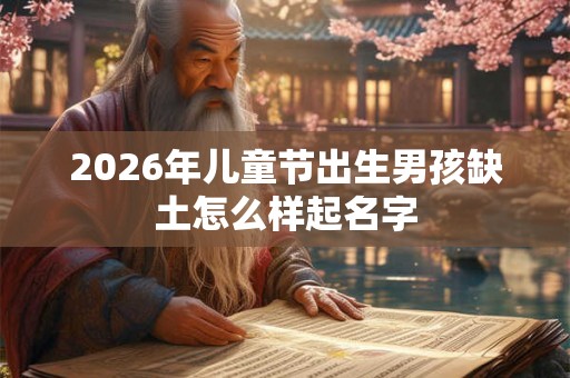 2026年儿童节出生男孩缺土怎么样起名字