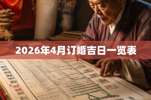 2026年4月订婚吉日一览表