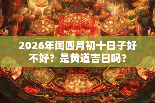 2026年闰四月初十日子好不好？是黄道吉日吗？