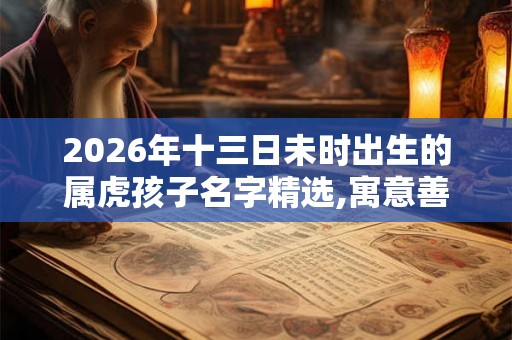2026年十三日未时出生的属虎孩子名字精选,寓意善良可爱