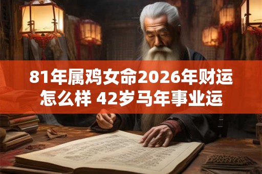 81年属鸡女命2026年财运怎么样 42岁马年事业运 81年属鸡女命2026年财运怎么样 42岁马年事业运