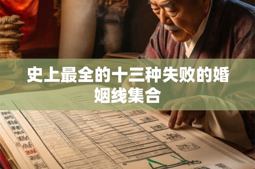 史上最全的十三种失败的婚姻线集合 史上最全的十三种失败的婚姻线集合