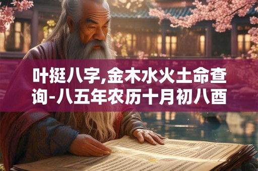 叶挺八字,金木水火土命查询-八五年农历十月初八酉时