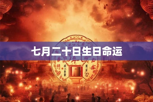 七月二十日生日命运