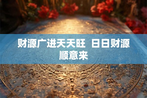 财源广进天天旺 日日财源顺意来 财源广进天天旺 日日财源顺意来