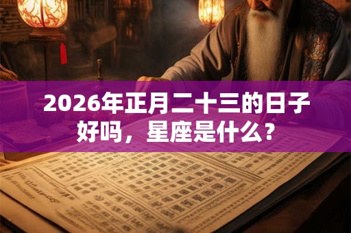 2026年正月二十三的日子好吗,星座是什么? 2026年正月二十三的日子好吗,星座是什么?